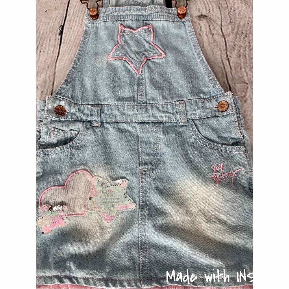 Betsey Johnson Girls Jean Dress - Picture 5 of 7